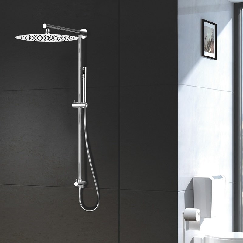 Pommeau de douche plafond rond 50 cm Slim Rodeli chromé