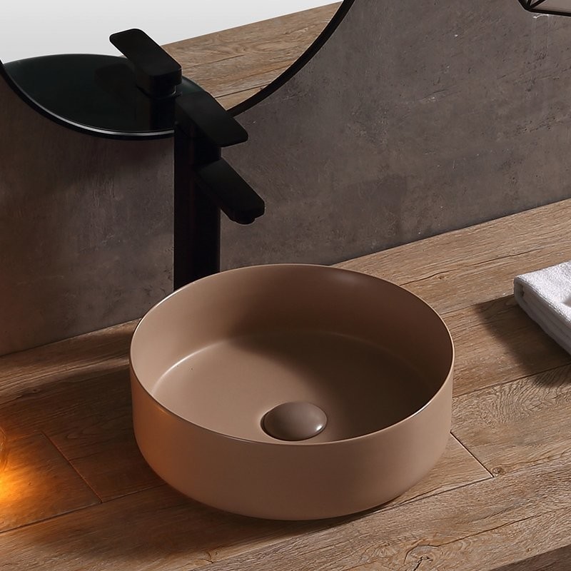 Vasque à poser Coffee 36 cm Beige matte 4