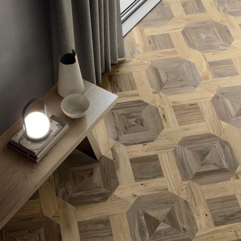 Carrelage Nordik wood Mansion Gold/Brown 60x60 cm
