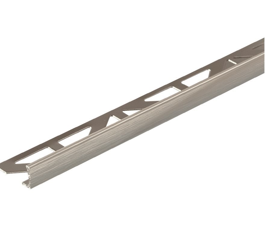 Profilé carrelage en équerre titane brossé 10, 12 mm