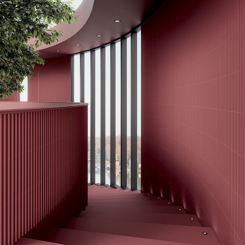 Carreau stripes garnet