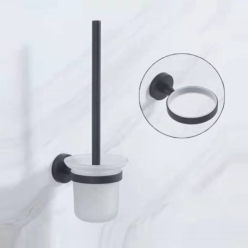 Brosse WC noir mat avec socle - BRUSHY WC