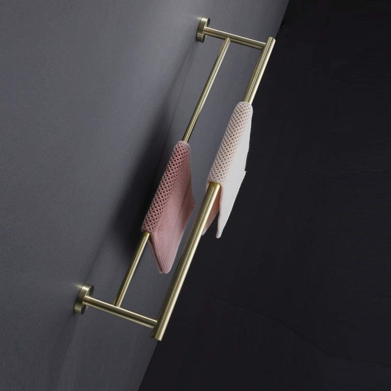 Porte-serviettes d'or Style moderne simple Accessoires de salle de