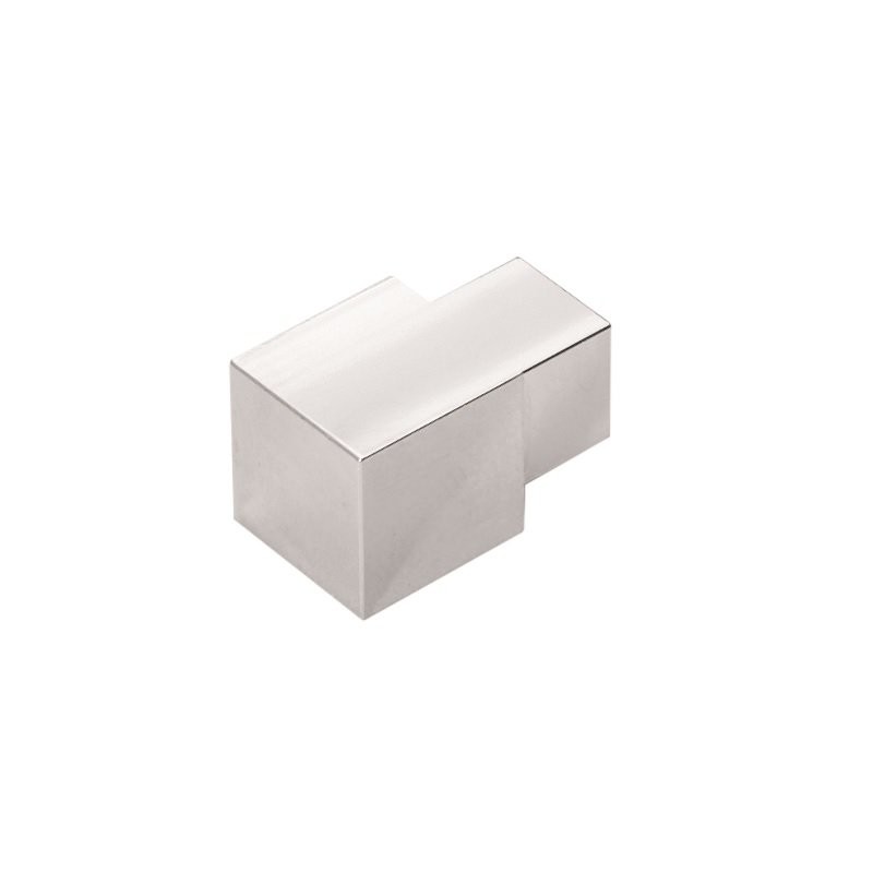 Bouchon d'angle pour profilé carré argent, noir et or