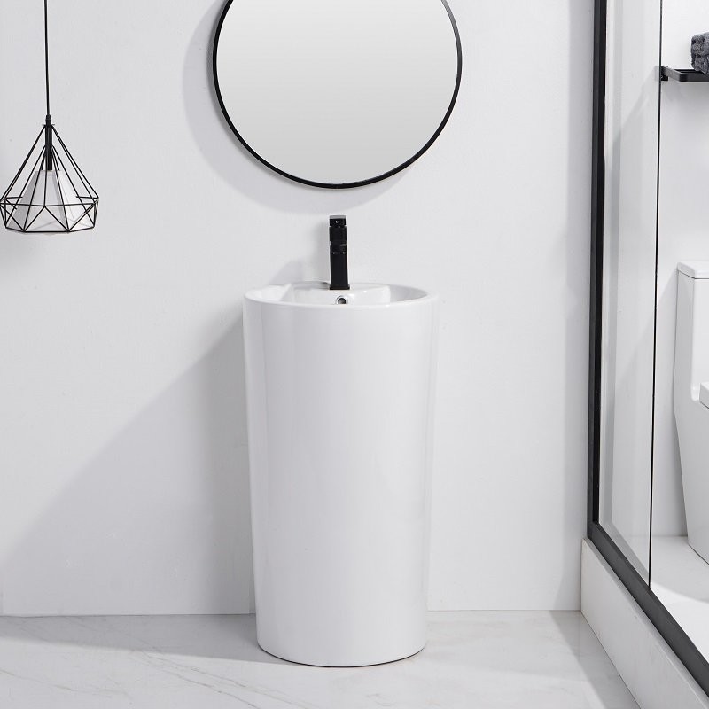 Colonne lavabo blanc brillant 