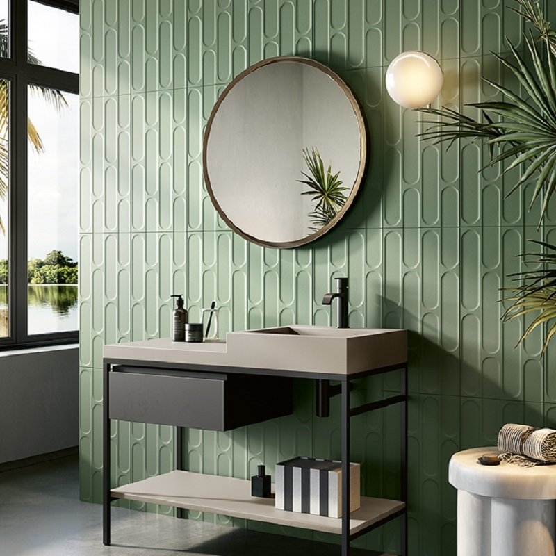 Carrelage salvia Fio Biscuit salle de bain