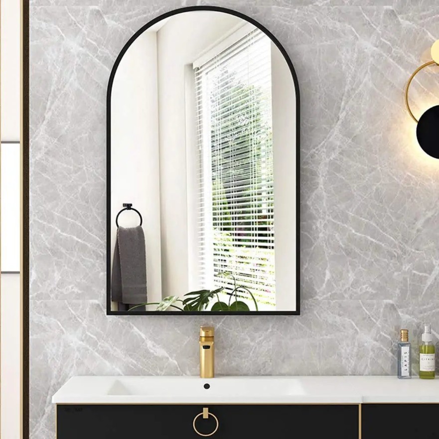 Miroir Arche noir mat 60 cm