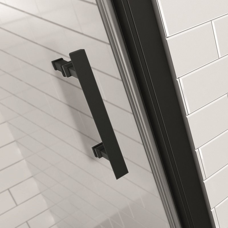 Porte de douche noir mat sur mesure