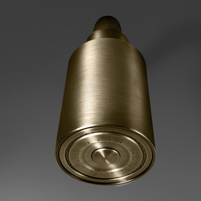 douche à encastré laiton antique