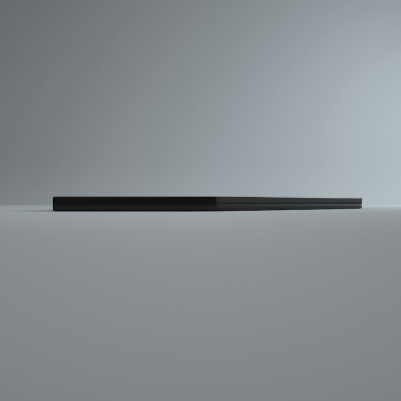 receveur pentagonal noir brillant