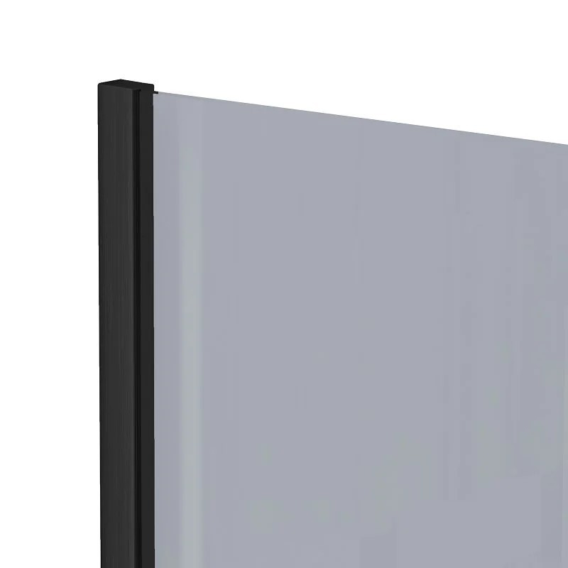 fixation murale noir mat verre