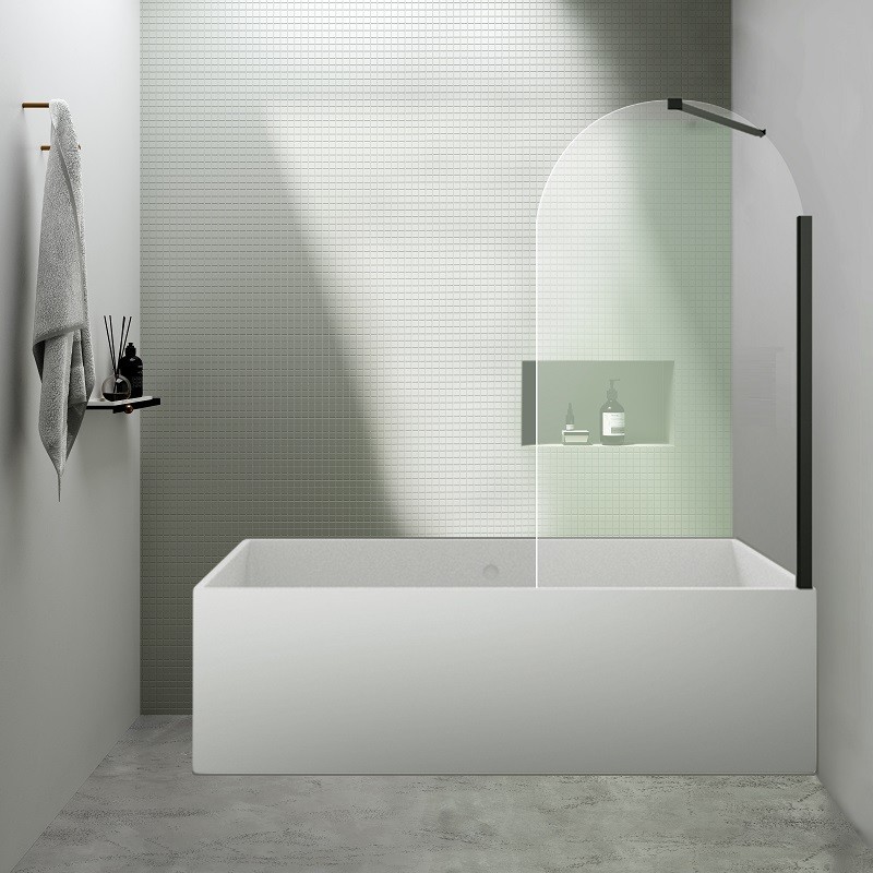 Pare-baignoire Design Pure avec paroi pivotante à 1 élément et partie fixe  - facq