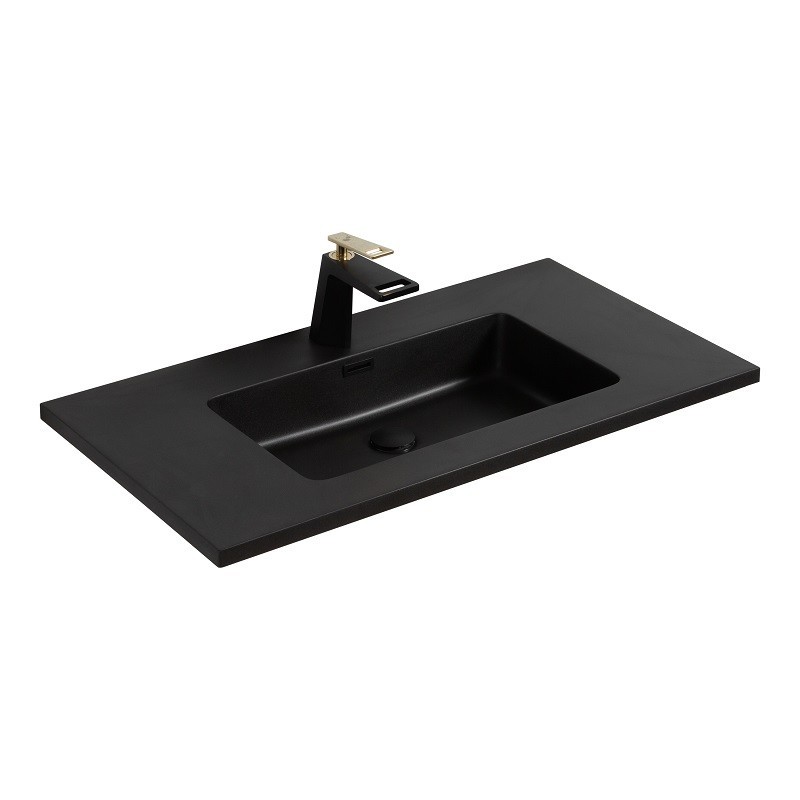 vasque pour meuble noir mat 90 cm 