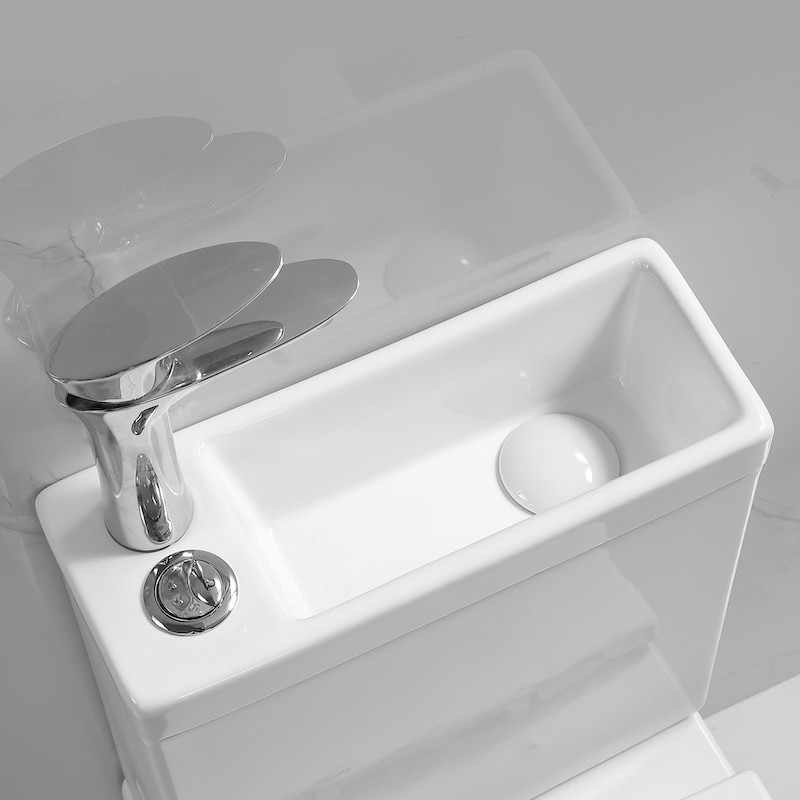 Lave-mains à robinetterie économe intégrée