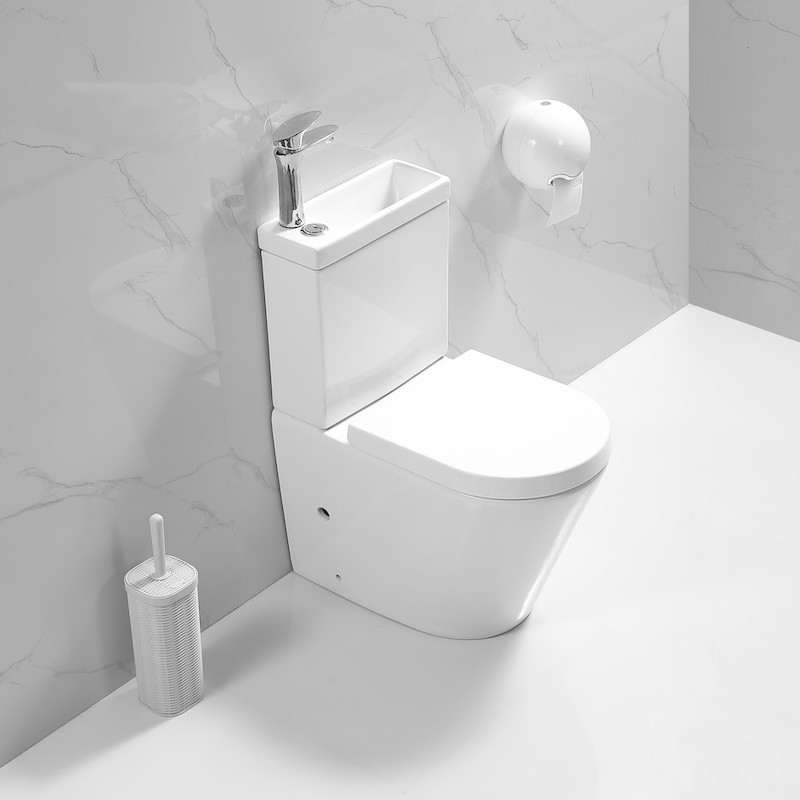 Wc toilette avec lave main intégré complet