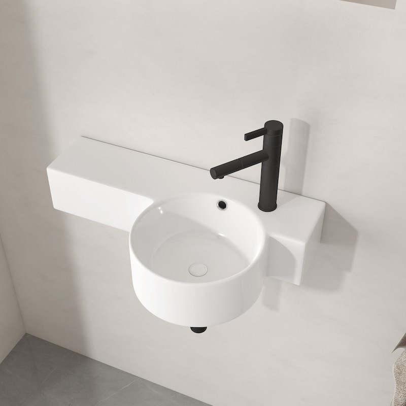 Lavabo en Verre avec Robinet Vasque à Poser Lave-Mains pour Salle