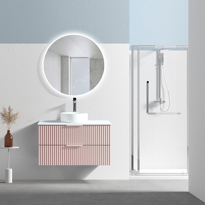 Meuble cannelé Ark 90 cm plan