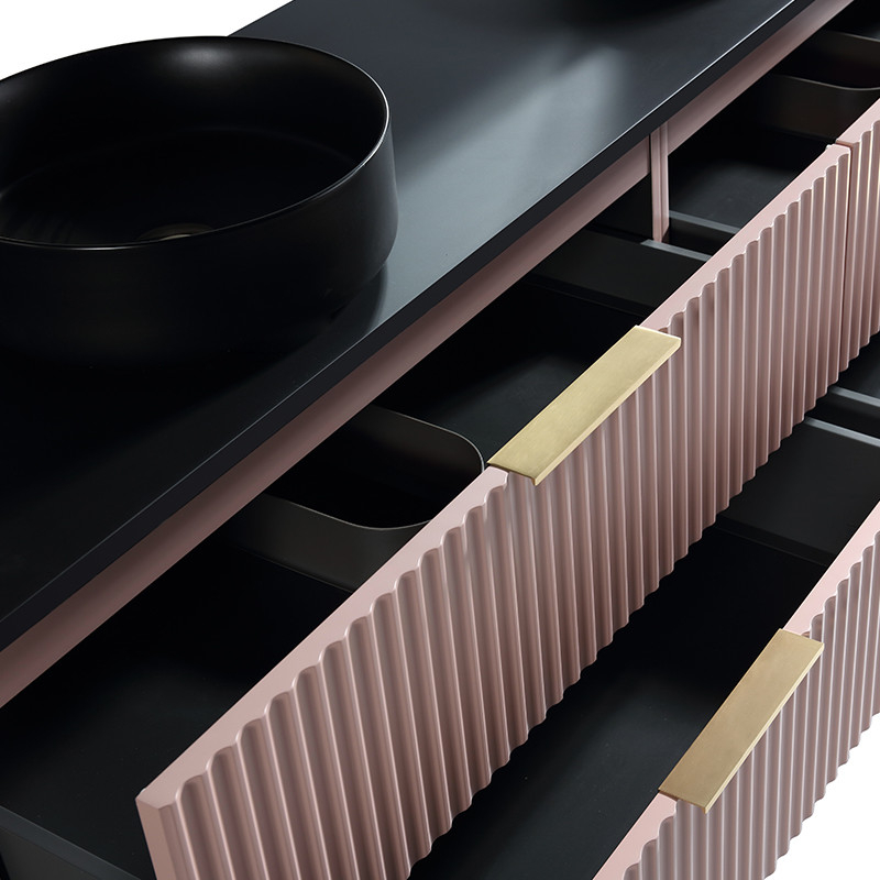 Douche en niche verrière noir mat coulissante 