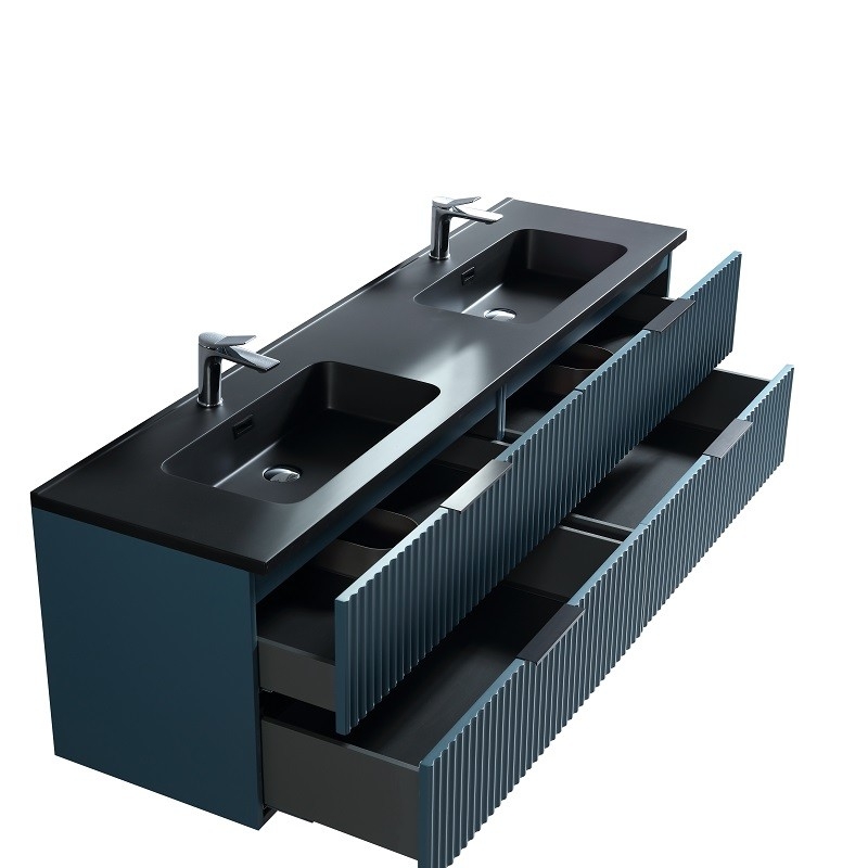 Robinet mitigeur surélevé noir mat Cezela