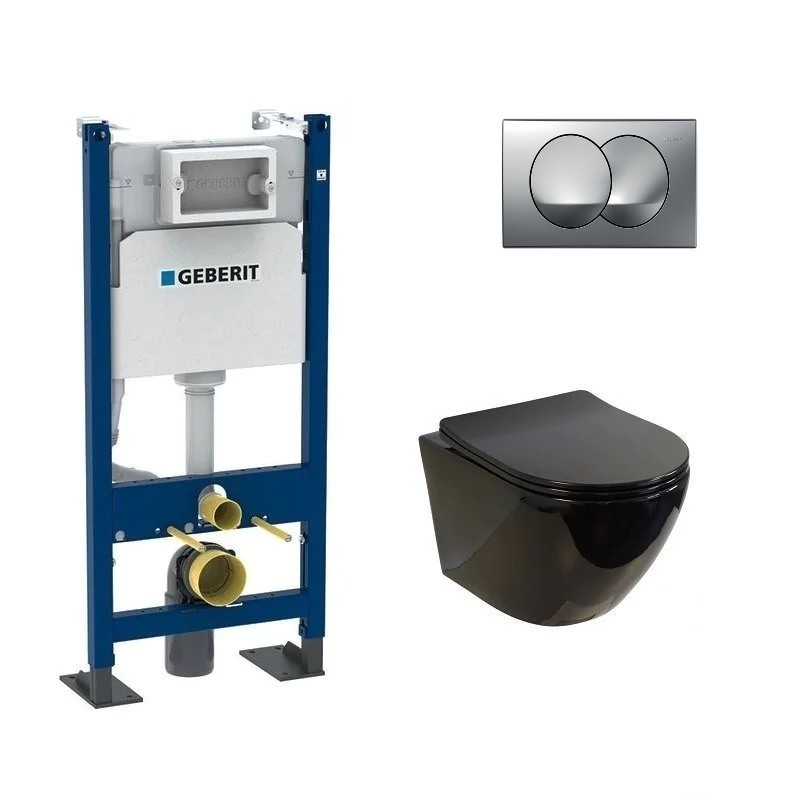 Pack toilette complet noir geberit