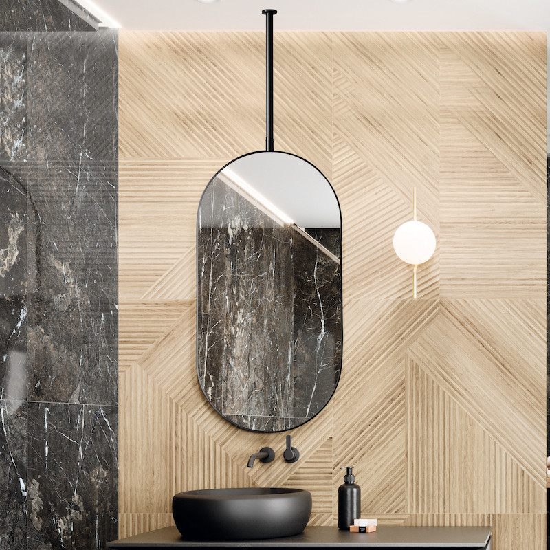 Miroir de vanité de Salle de Bain Moderne doré pour Plafond