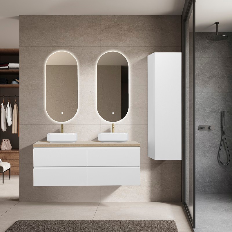Meuble sous vasque double 
