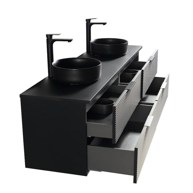 Vasque 121 cm blanc mat droite