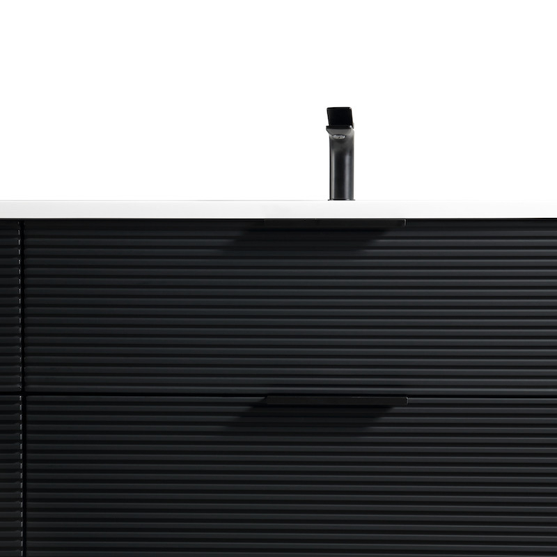 Vasque 121 cm blanc mat gauche