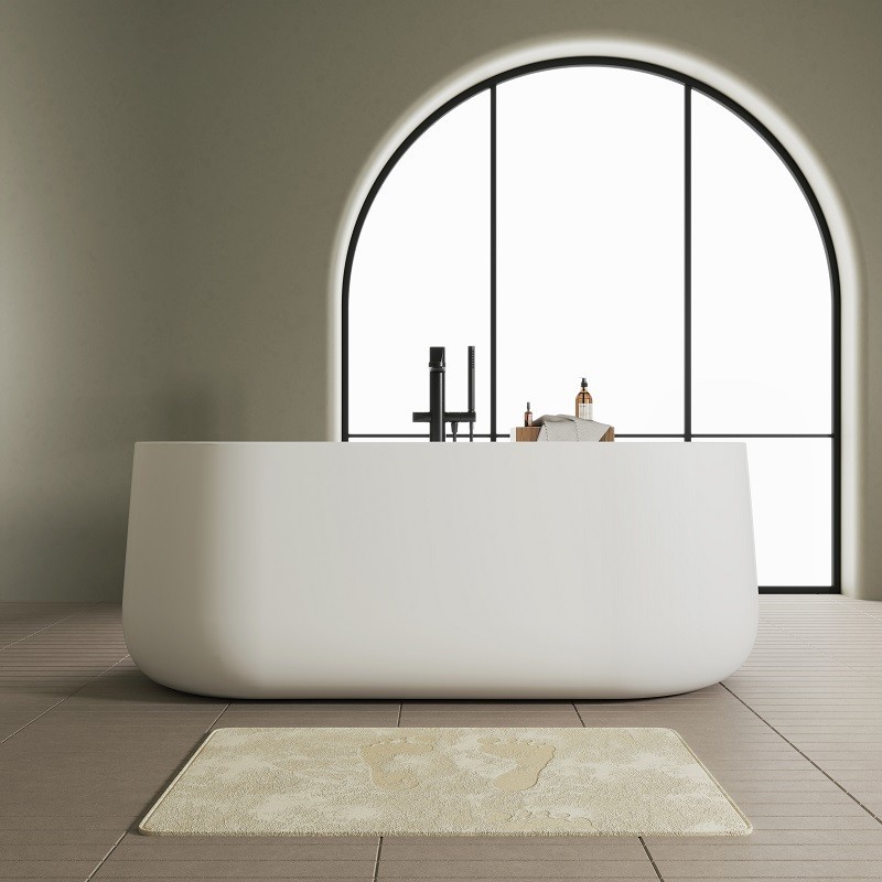 Baignoire îlot blanc mat Minia 156 cm