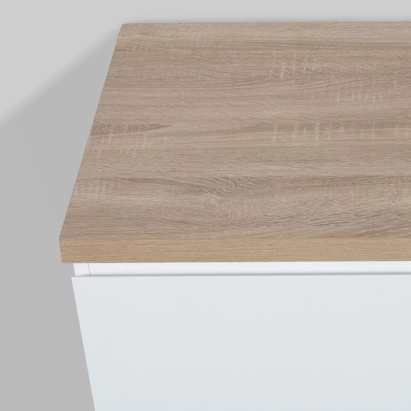 Meuble sous vasque blanc bois 140 cm 