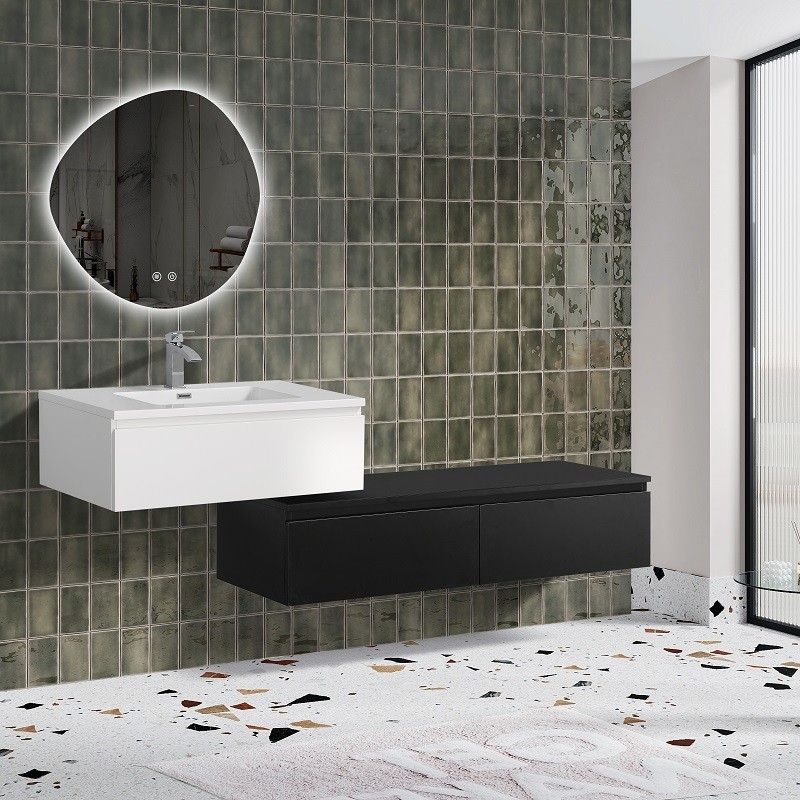 Meuble salle de bain noyer 