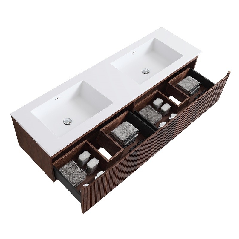 Modular 140 cm vasque gauche blanc mat