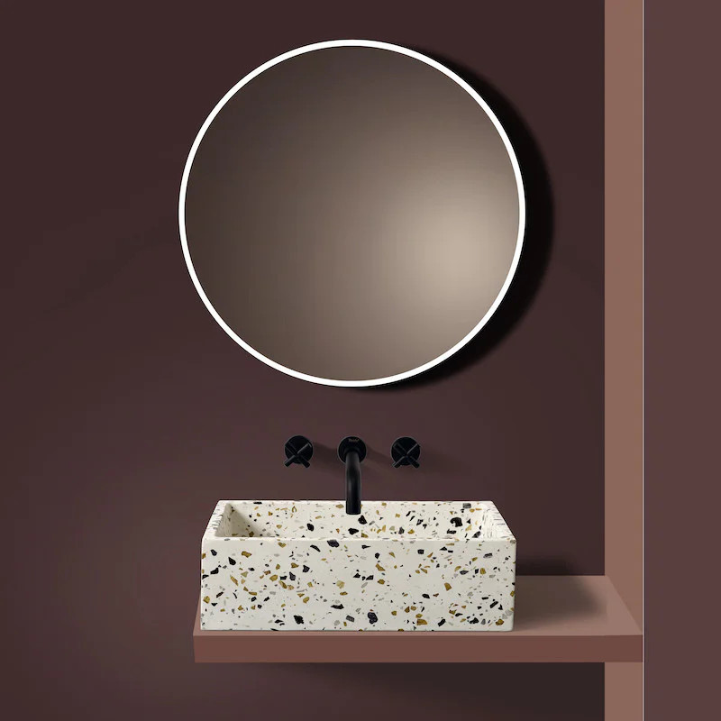 Vasque rectangulaire Terrazzo multicolor