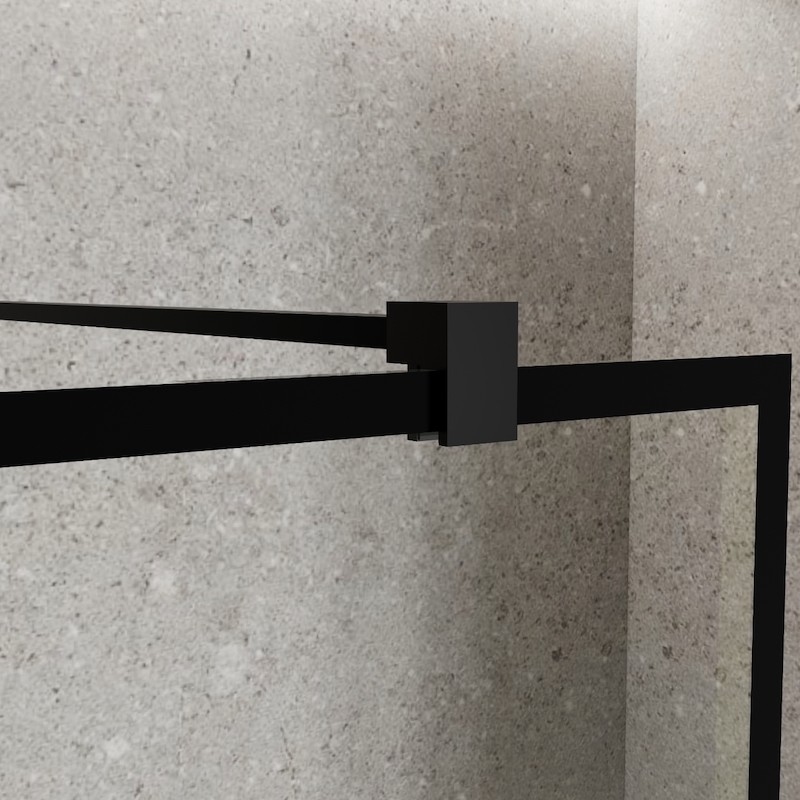 Paroi de douche fixe noir mat