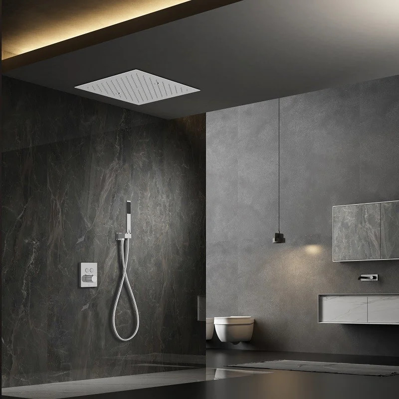 Kit douche Push avec plafond pluie 43 cm