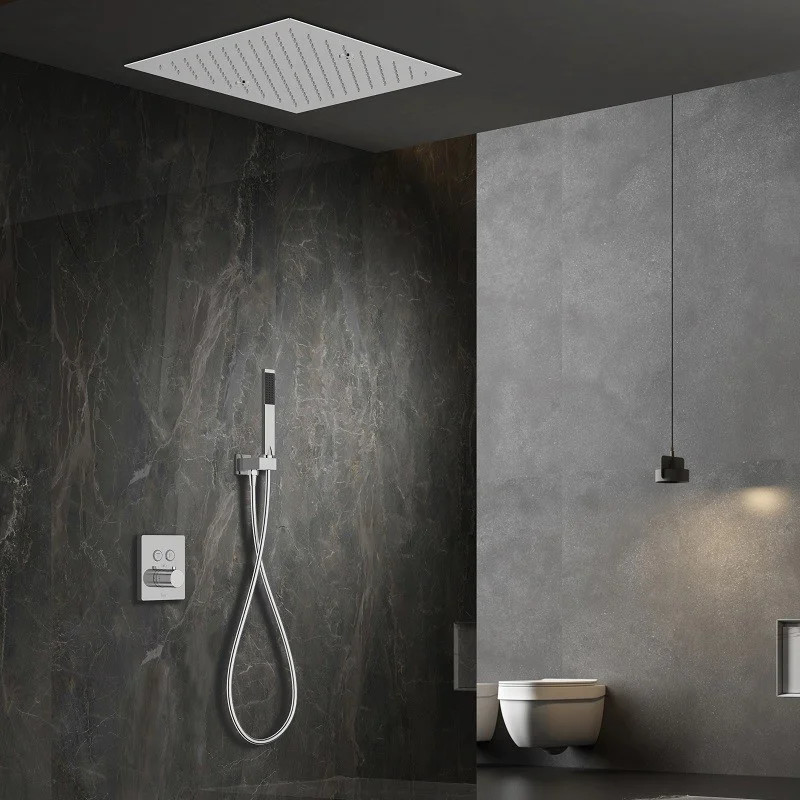 Kit douche Push avec plafond pluie 43 cm
