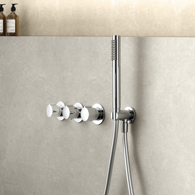 dubbele chromen handdoekhouder