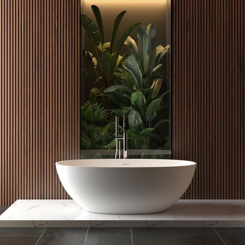 Baignoire solid surface Ice 165 cm
