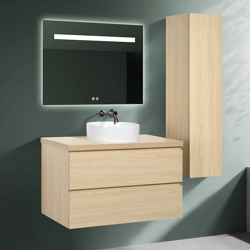 Meuble Alicia 90 cm Natural Oak avec plan