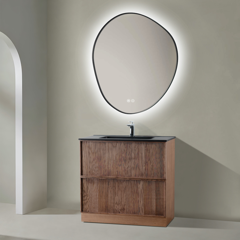 Sisa witte wandgemonteerde dubbele wastafel