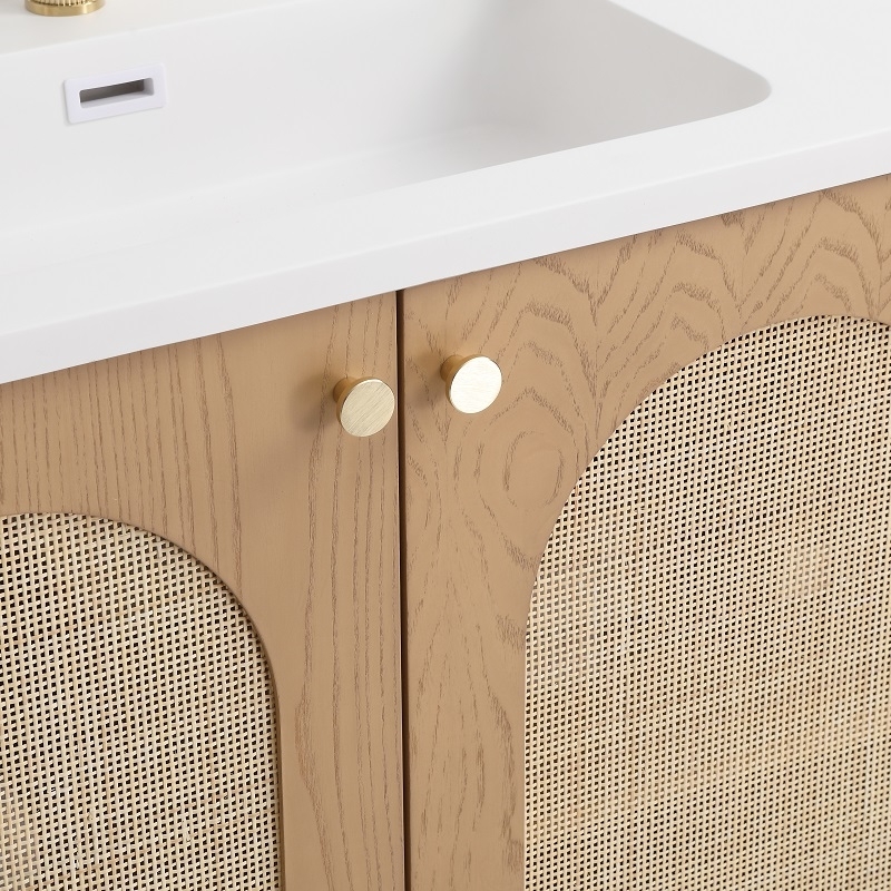 Antieke messing inbouwmengkraan 