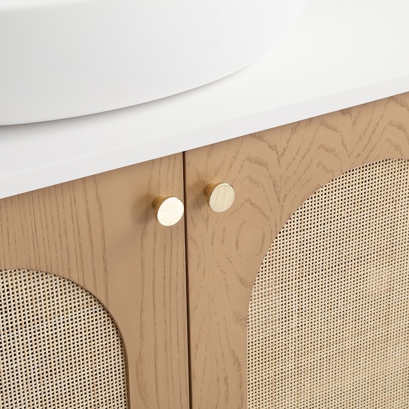 Antieke messing inbouwdoucheset 