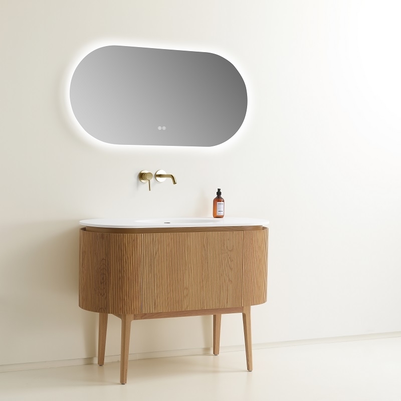 Ellipse bad 160 cm mat wit 