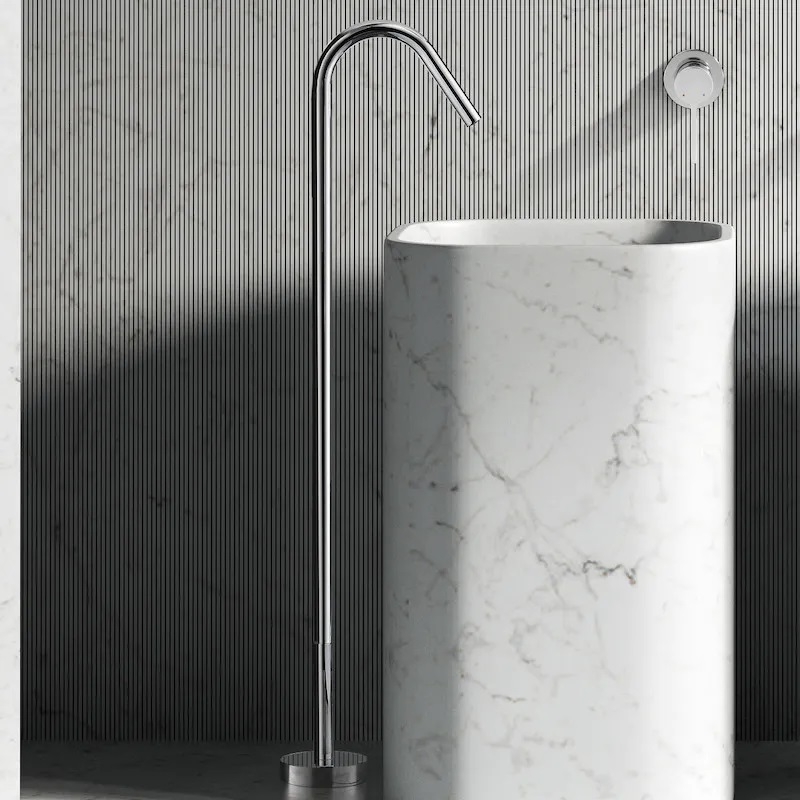 Mitigeur sur pied Totem chrome brillant