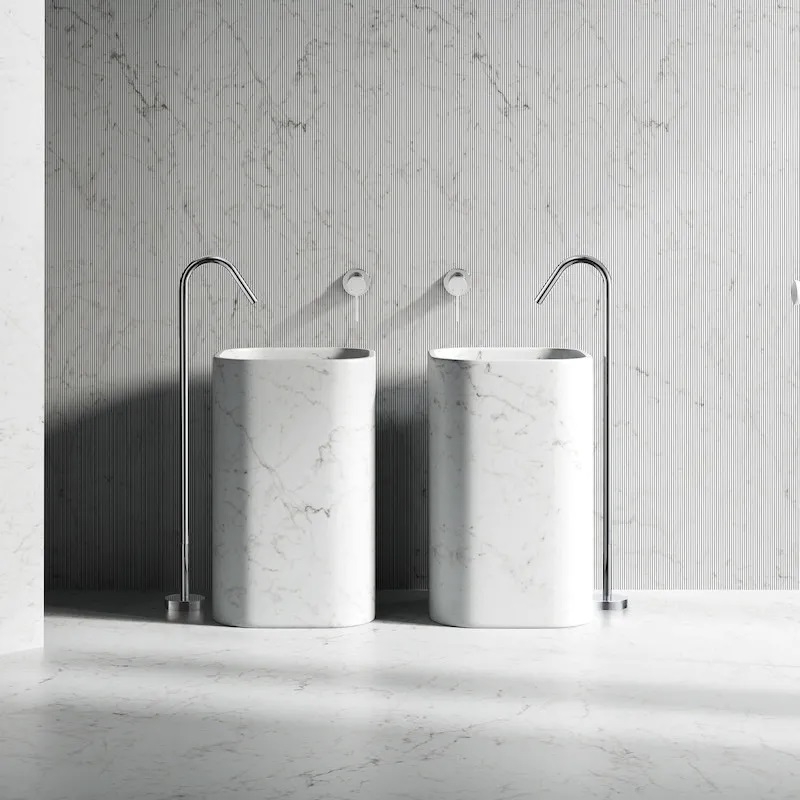 Mitigeur pour Totem sur pied chrome brillant