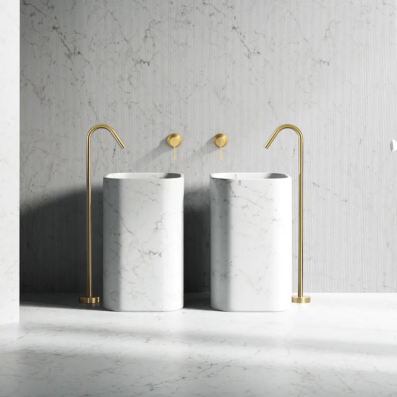 Mitigeur pour Totem sur pied or brossé