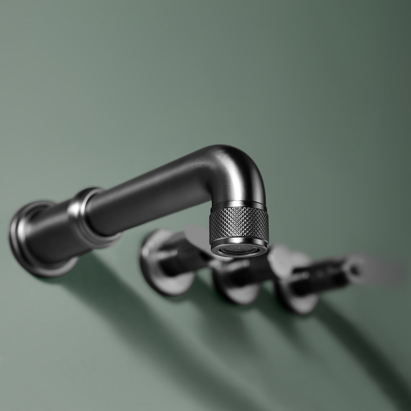 Mélangeur baignoire encastrable Titane Gun métal