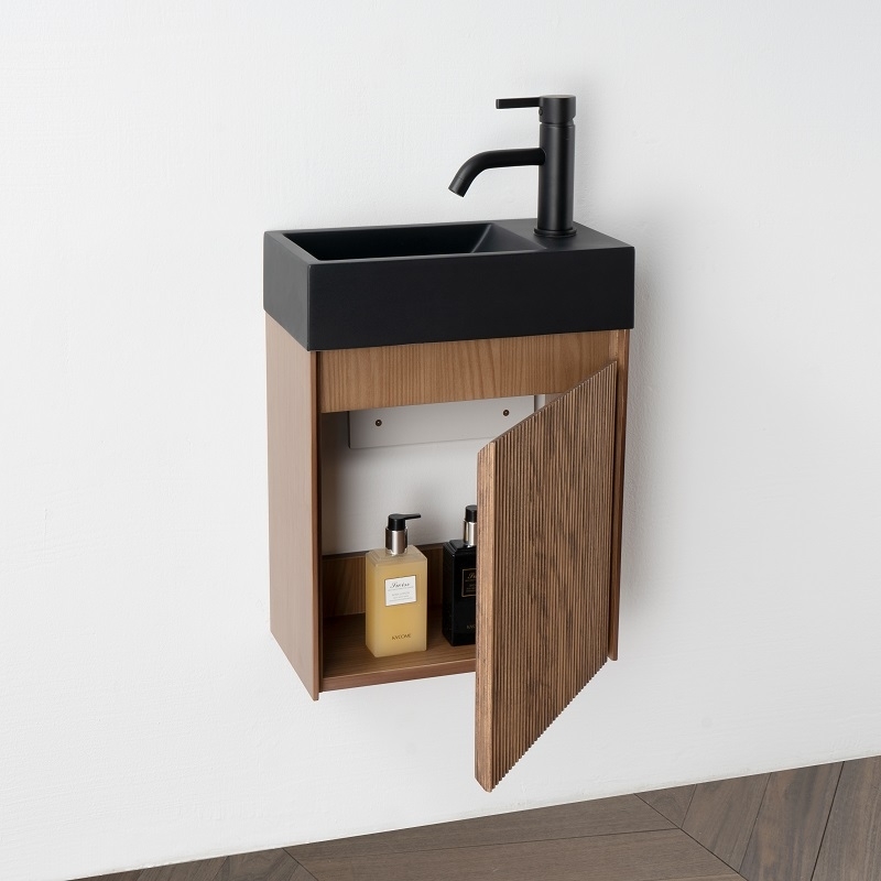 Minimale chocolade travertijn tegel