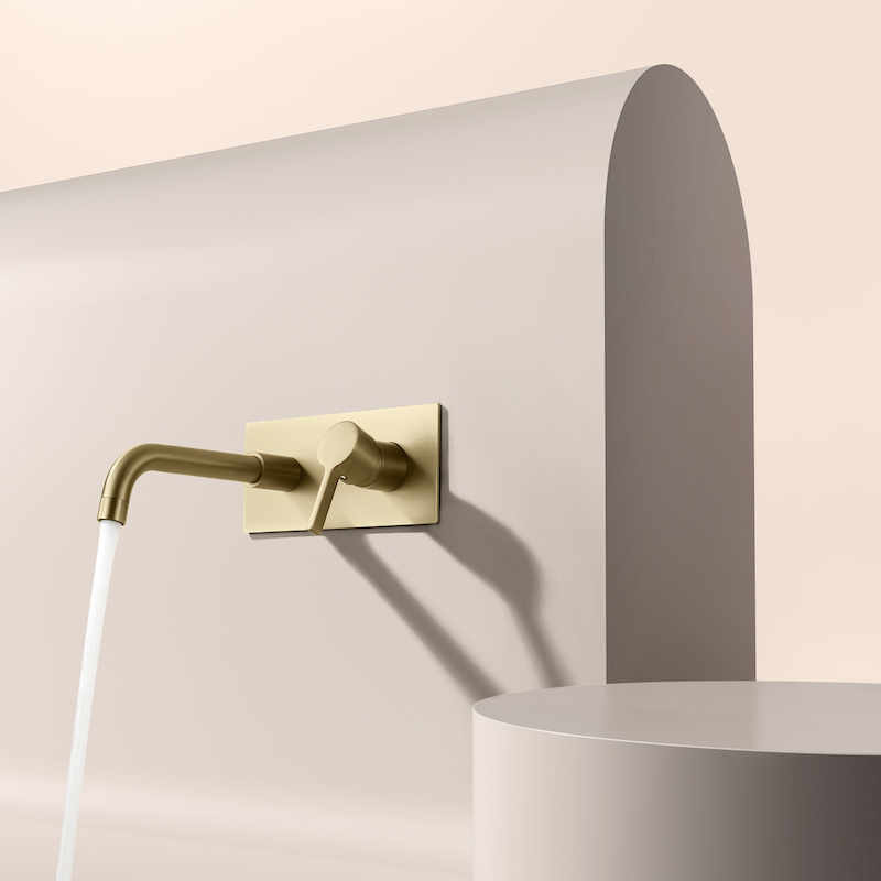 Indigo vierkante zellige badkamer