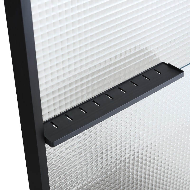 Paroi de douche fixe Double Brick noir mat